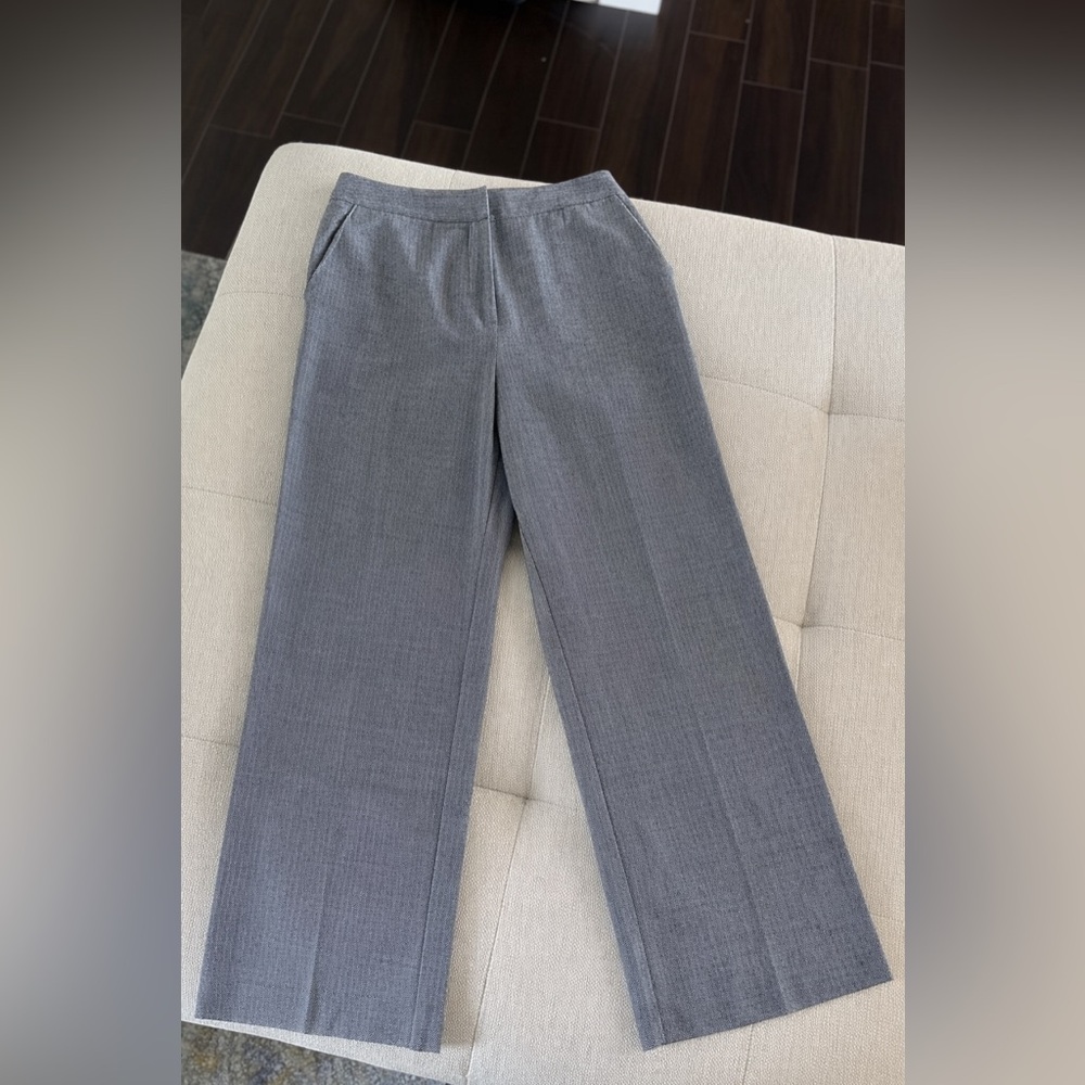 JustFab Tailored‎ Herringbone Wide Leg Pants Size: Large